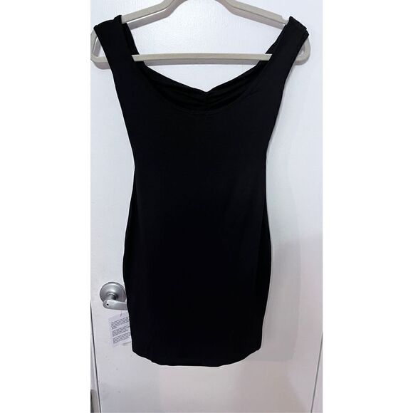 Asos DESIGN LITTLE BLACK DRESS OPEN FRONT SIZE 4 NEW WITH TAGS - Picture 8 of 14
